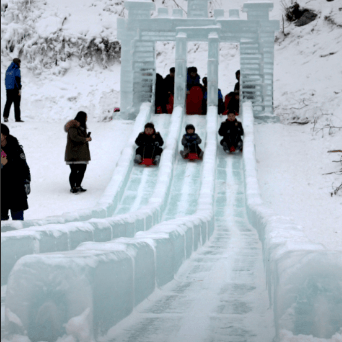얼음분수축제 얼음썰매