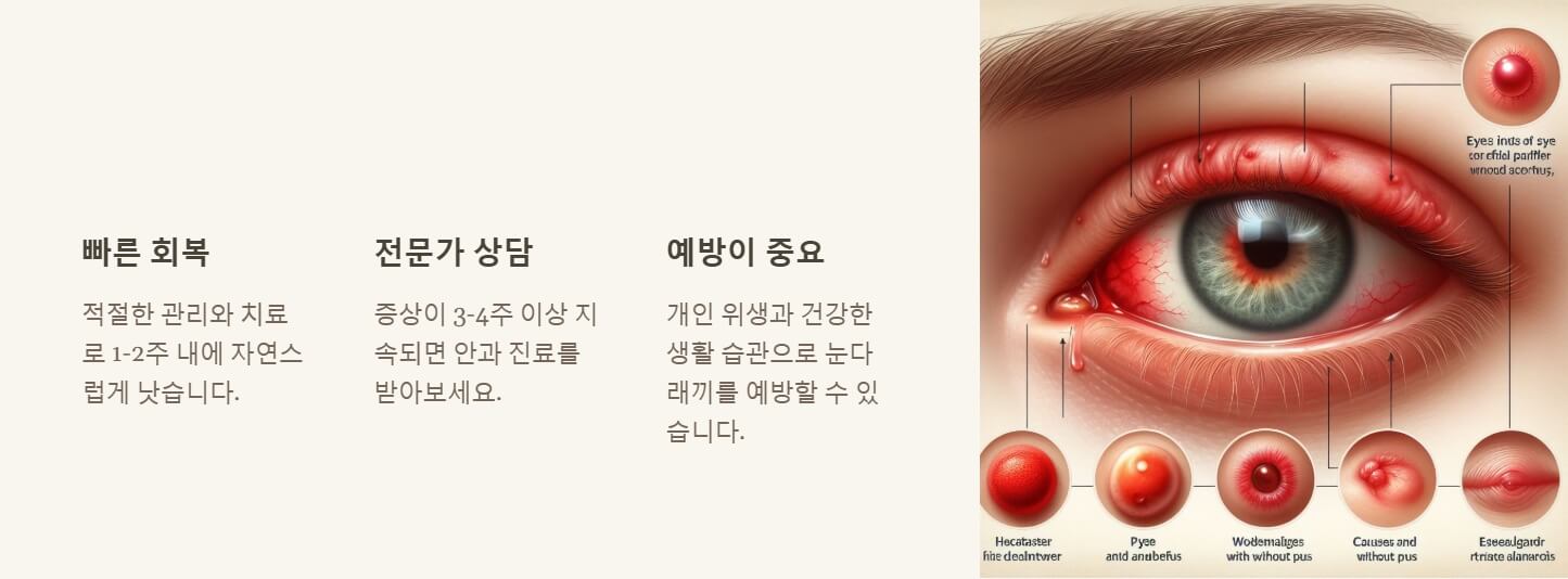 눈다래끼 원인 빨리 낫는 법
