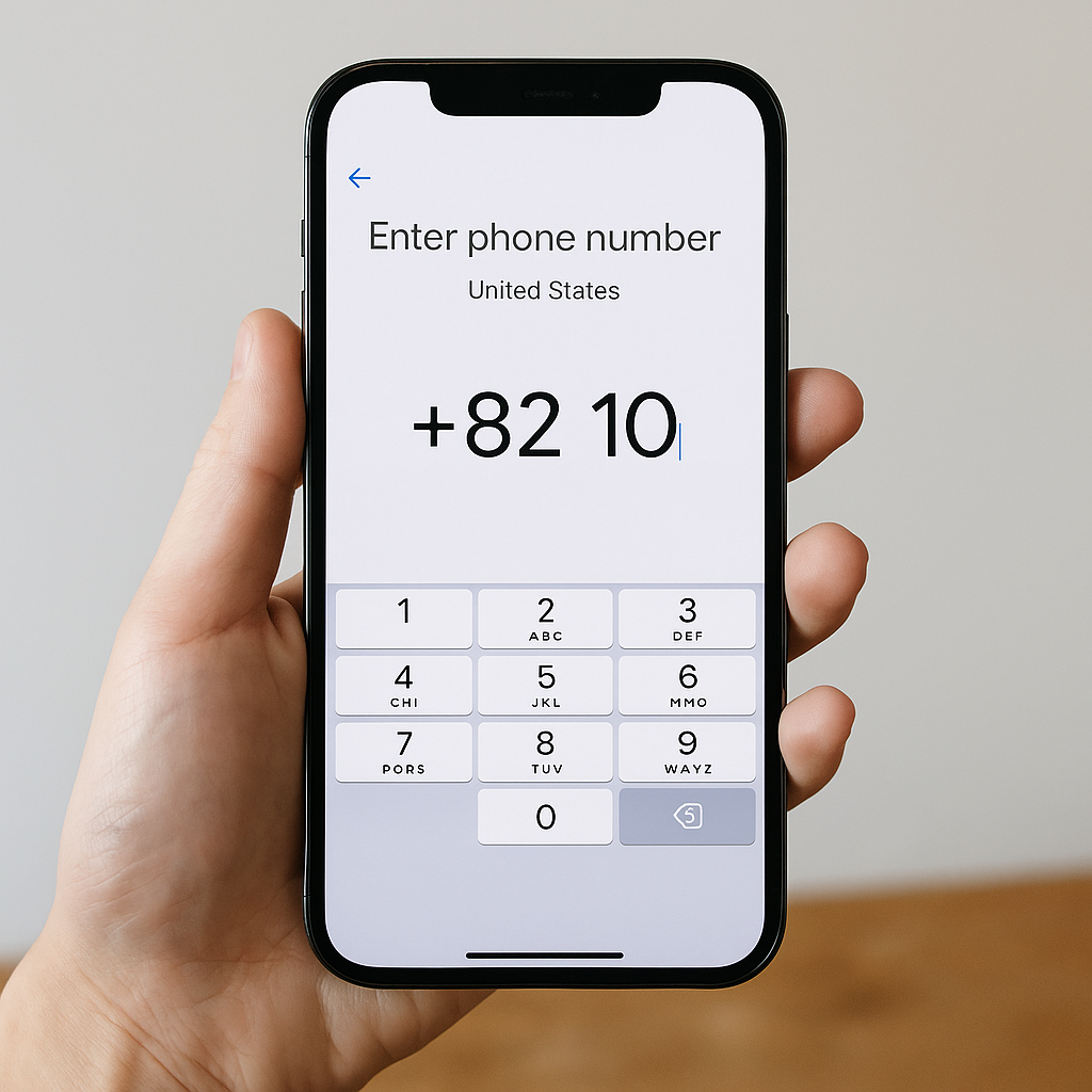 해외에서휴대폰번호입력과문자받는법