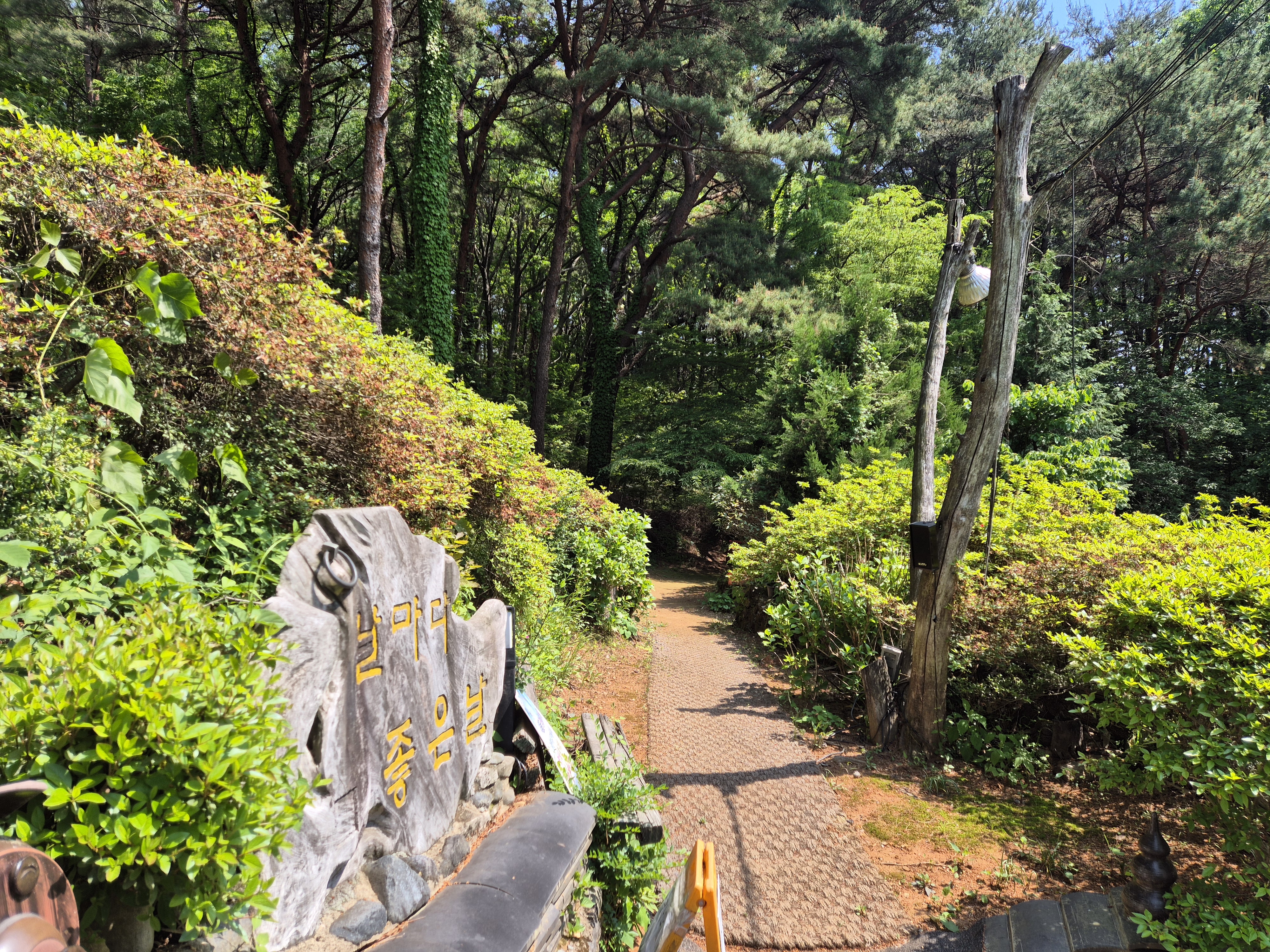 백록림 카페 들어가는 길