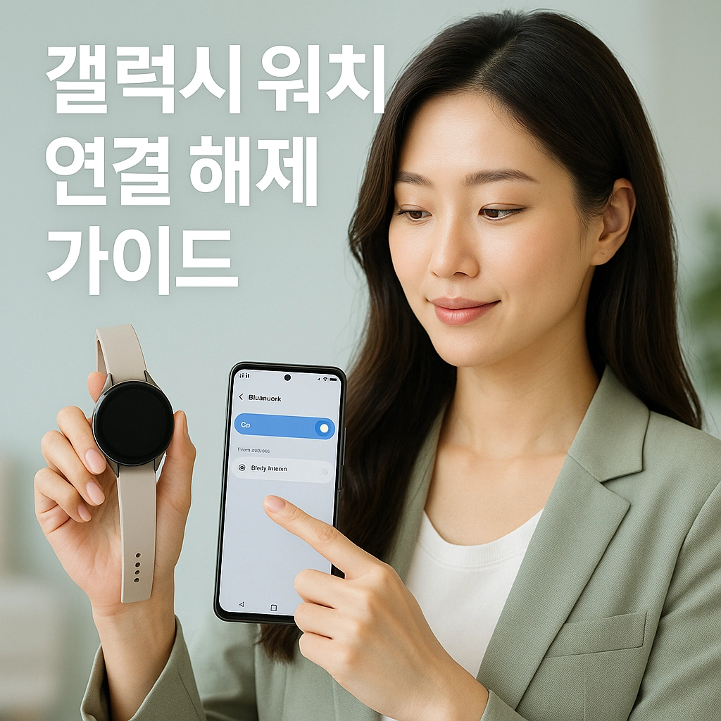 갤럭시 워치 연결 해제 가이드