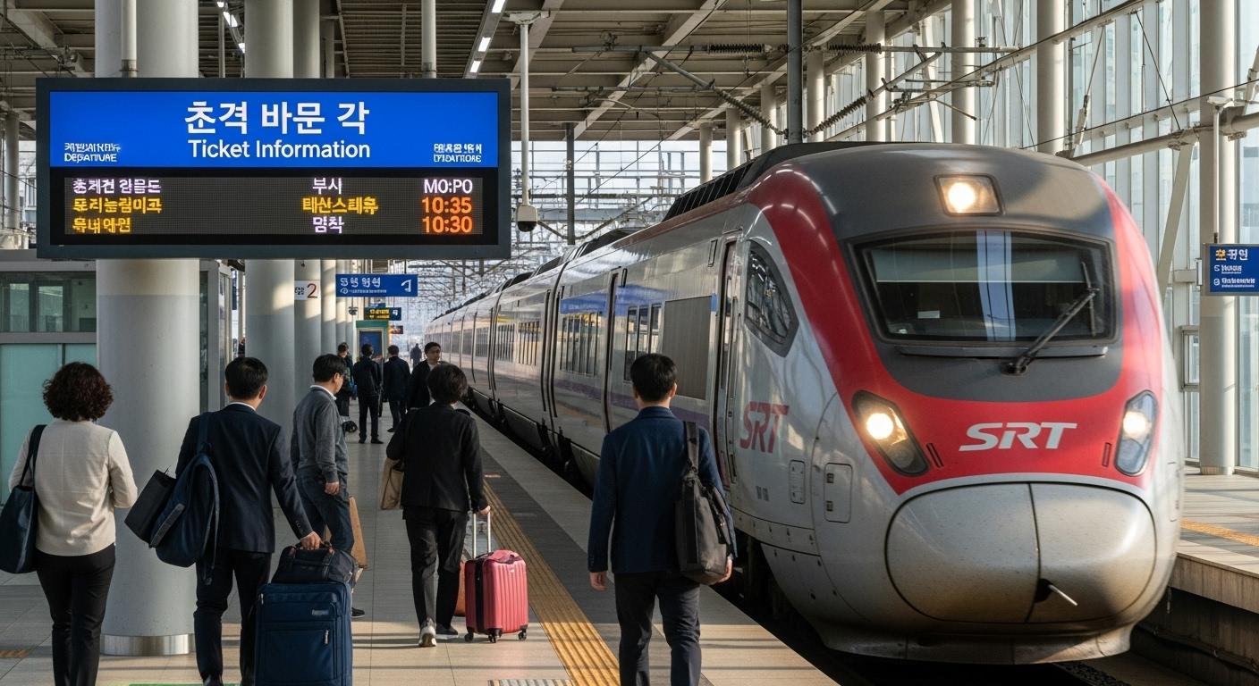 추석 srt 기차표