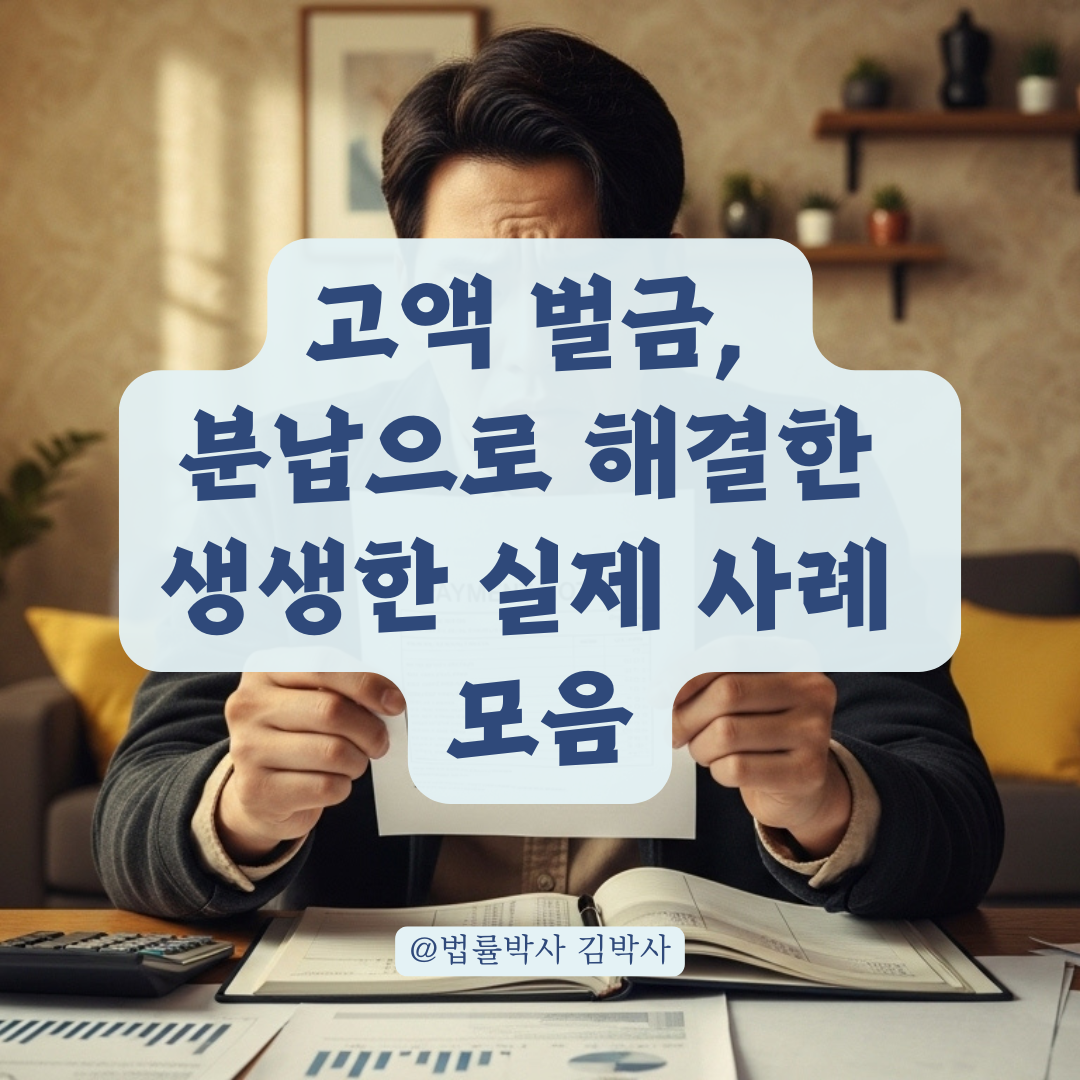 고액 벌금 납부 어려울 때, 분납으로 해결한 실제 사례 분석.