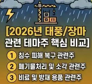 2026 태풍 수혜주 TOP5 지금 안 보면 놓칩니다 관련사진