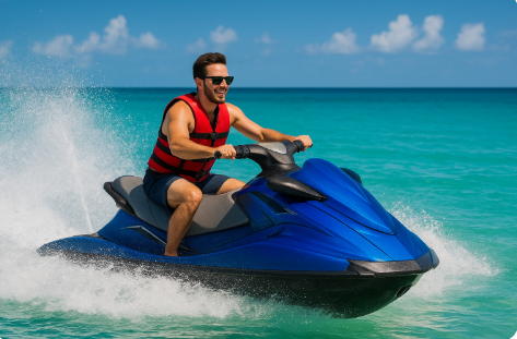 바다위 제트스키 타는 관련 이미지