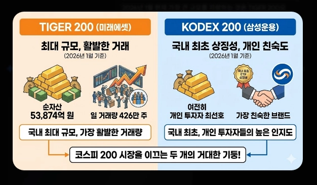 코스피 200 ETF 필수 체크 5가지 [2026년 기준] 브랜드 비교&middot;보수&middot;유동성 확인법