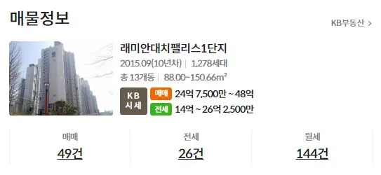 서울-최고가-아파트-래미안대치팰리스1단지-매물-정보