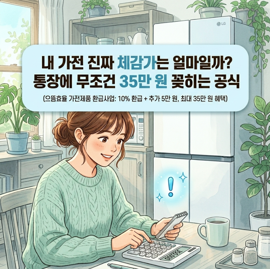 삼성 가전 온누리상품권 체감가와 35만 원 실지급액을 계산기로 산출
