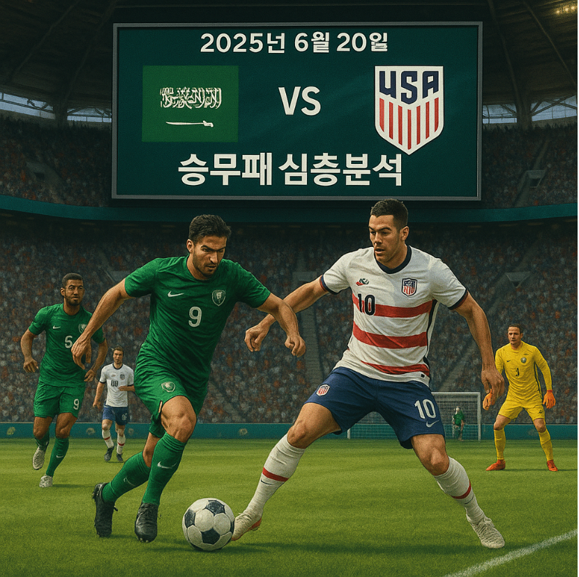 2025년 6월 20일 사우디아라비아 vs 미국 승무패 예측을 위한 결정적 프레임워크