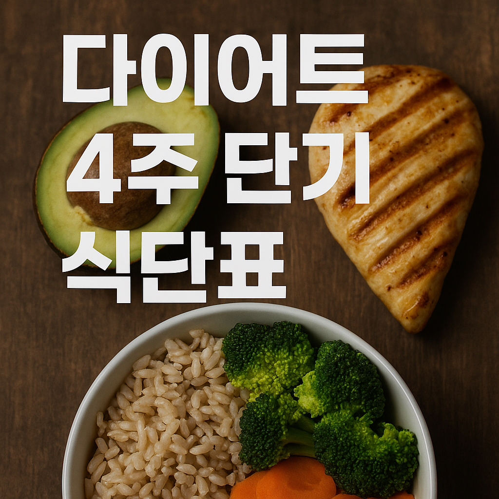 다이어트 4주 단기 식단