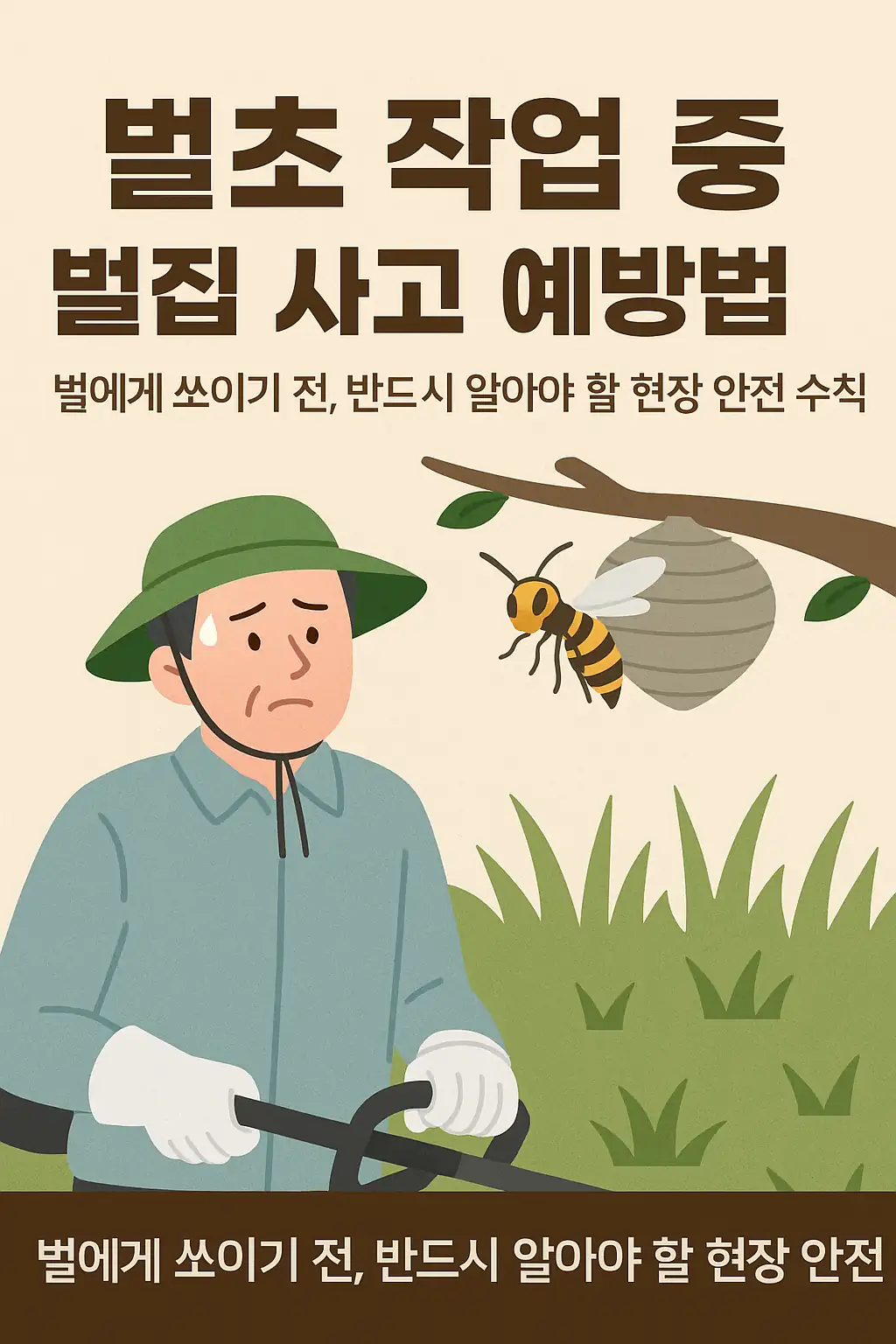 농작업안전관리 : 벌초 작업 중 벌집 사고 예방법