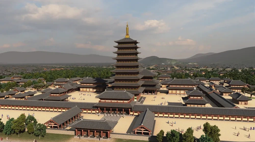 황룡사 복원도
