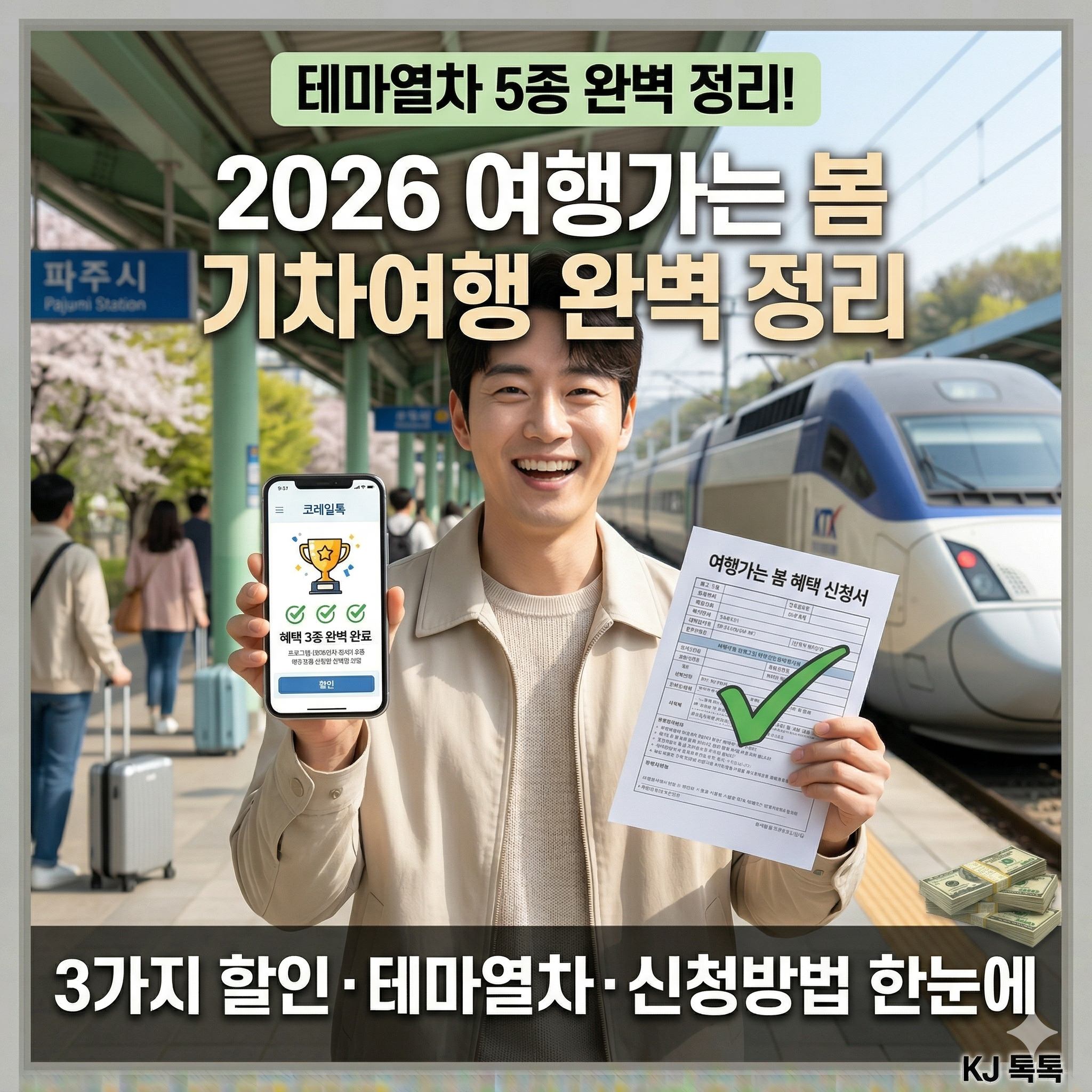 2026 여행가는 봄 기차여행 혜택 완벽 정리 — 3가지 할인·테마열차·신청방법
