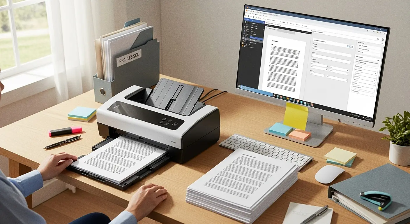 서류처리하는 이미지