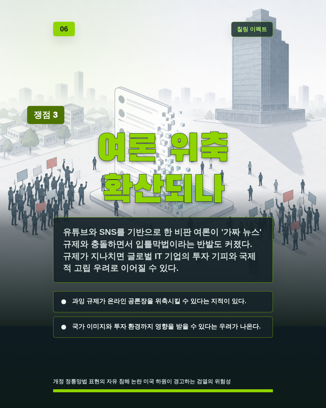 여론 위축 확산되나