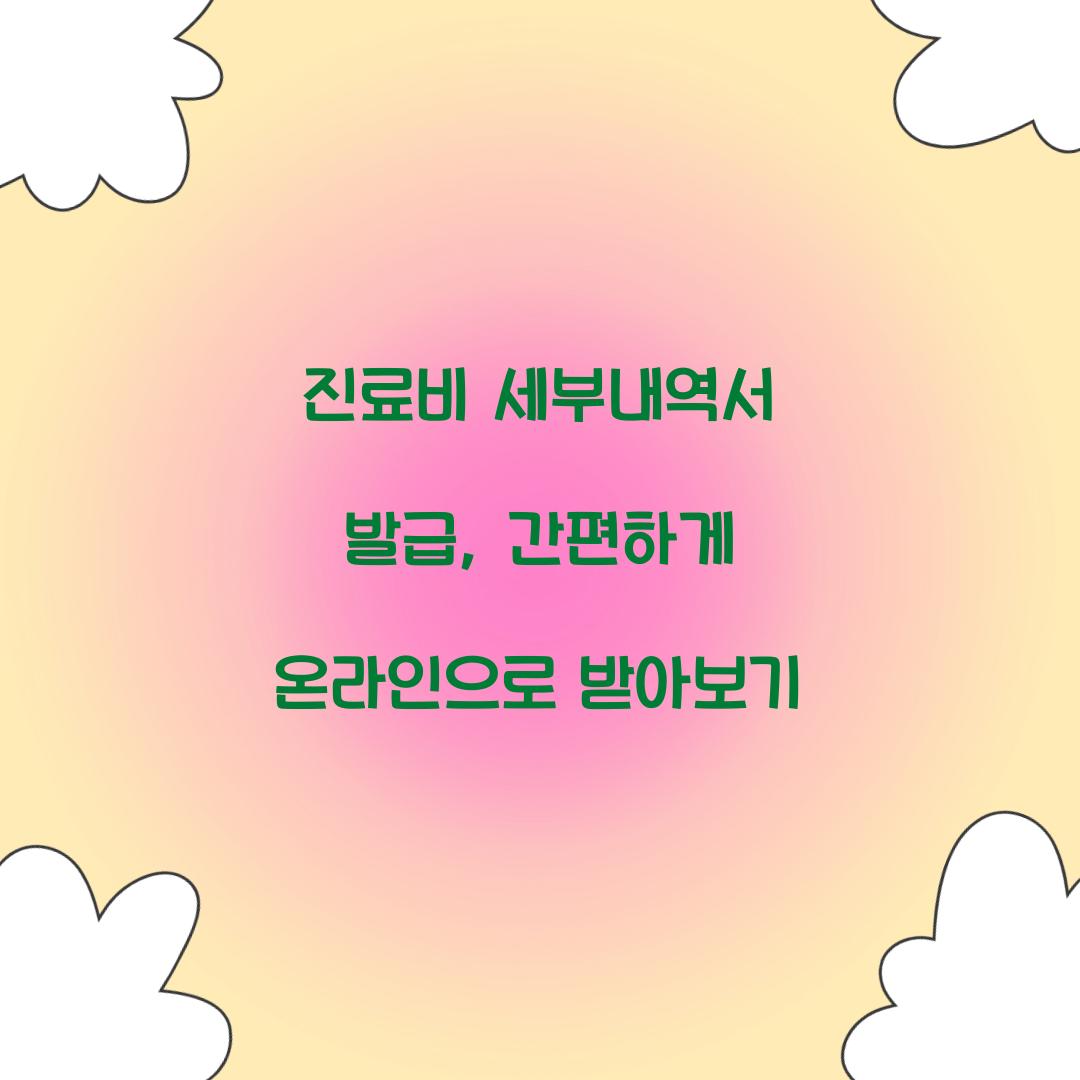 진료비 세부내역서 발급