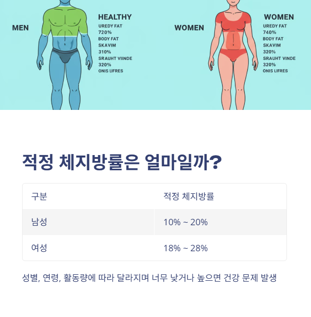 성별에 따른 체지방의 기능 차이