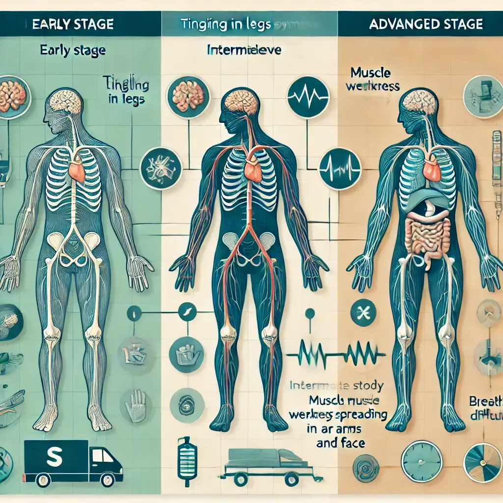 길랑바레 증후군의 주요 증상