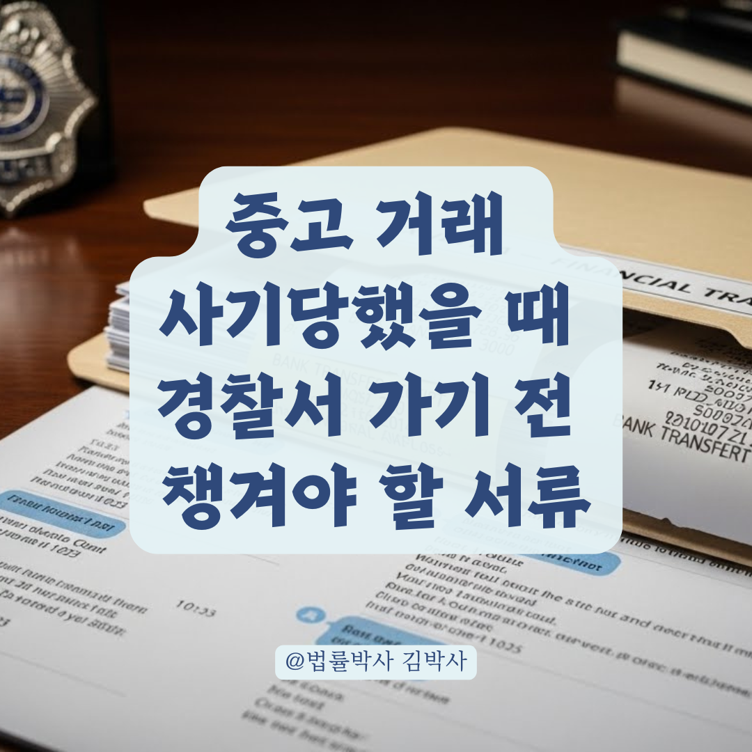 중고거래 사기, 돈 돌려받는 결정적 증거 체크리스트와 확보 방법.
