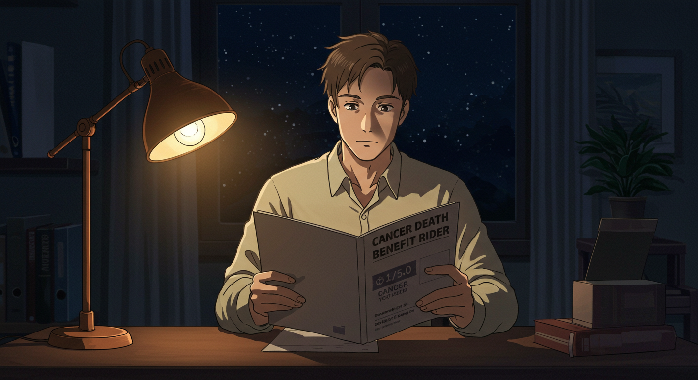 사망보장 특약을 검토하는 남성