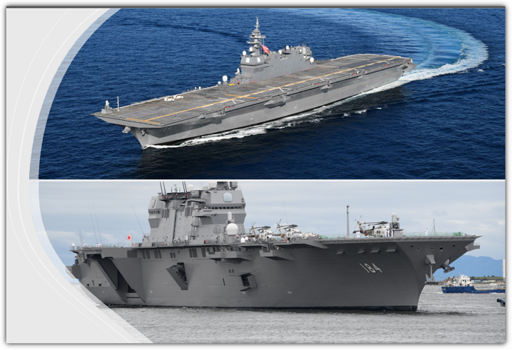 일본 경항공모함 JS 가가 운행 모습