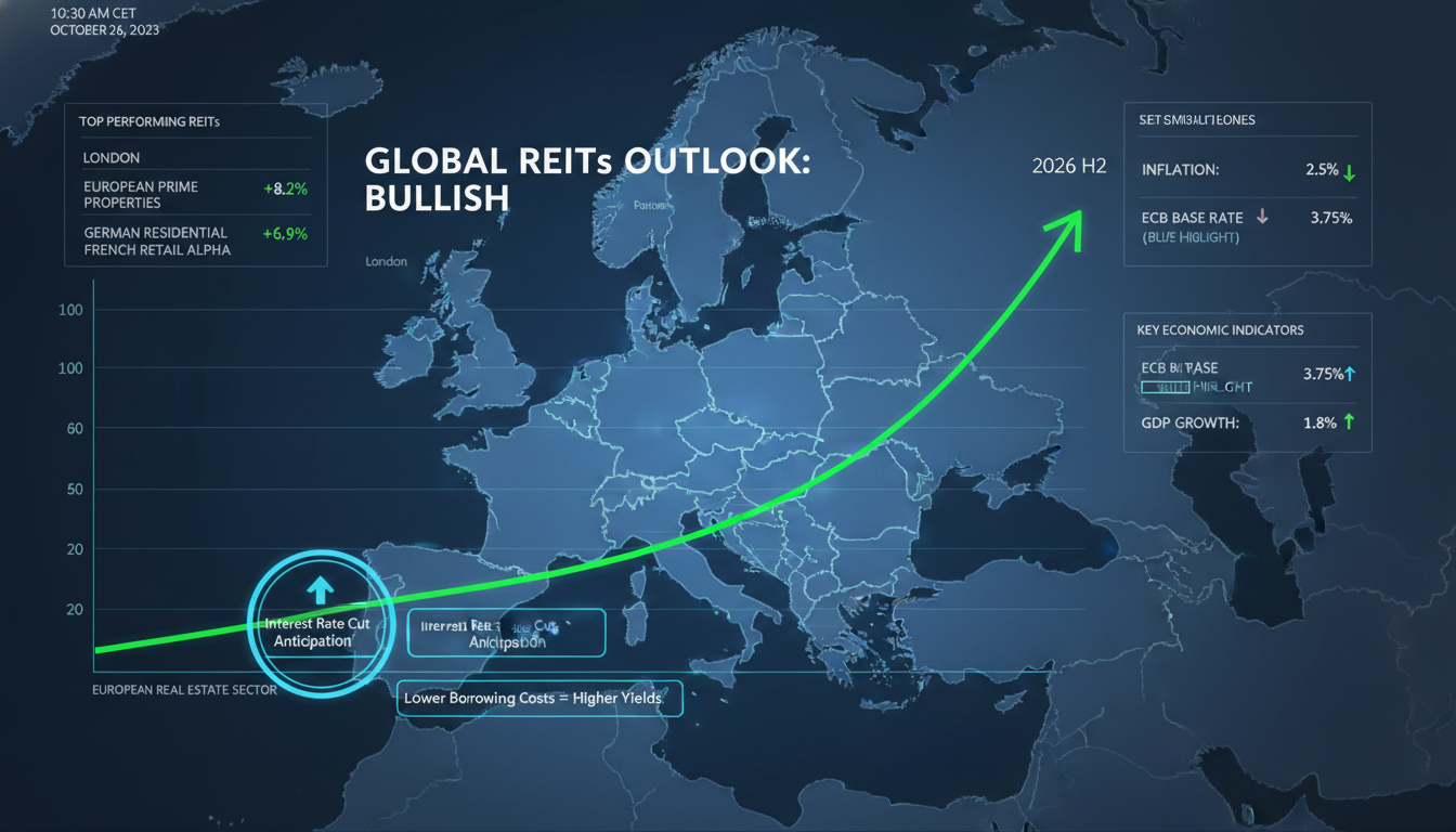 금리 인하 기대감이 반영된 2026년 하반기 제이알글로벌리츠 주가 상승 전망 그래프