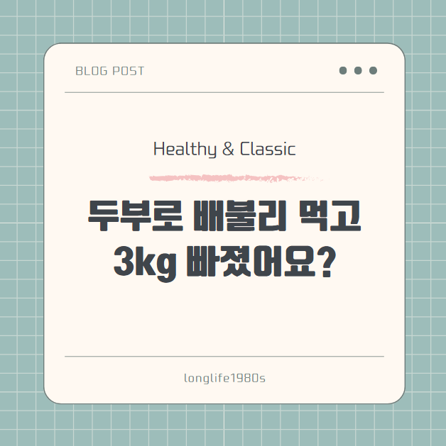 두부로 배불리 먹고 3kg 빠졌어요? 진짜 가능해요!
