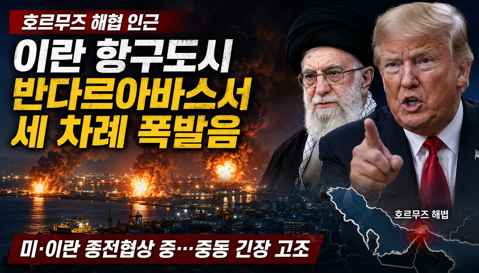 호르무즈 해협 새벽 폭발