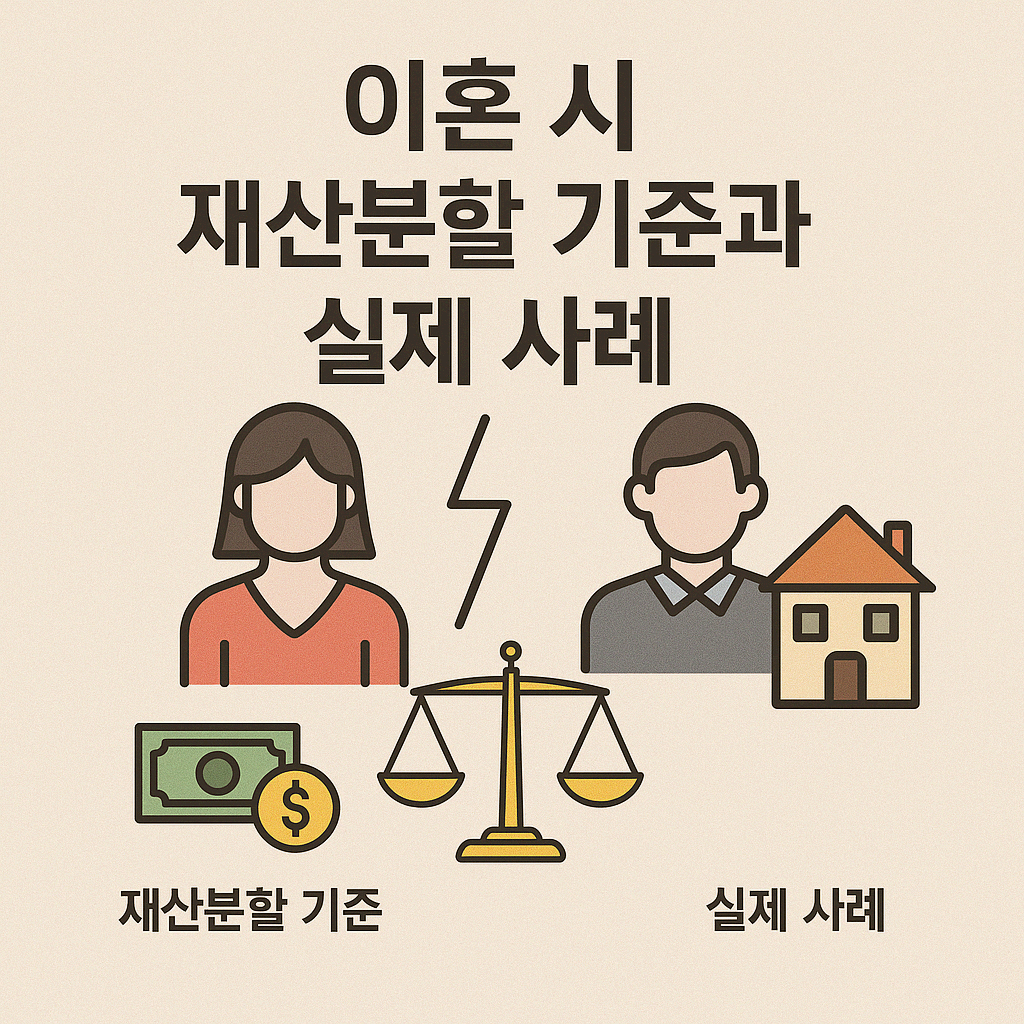 이혼 시 재산 분할 기준과 실제 사례