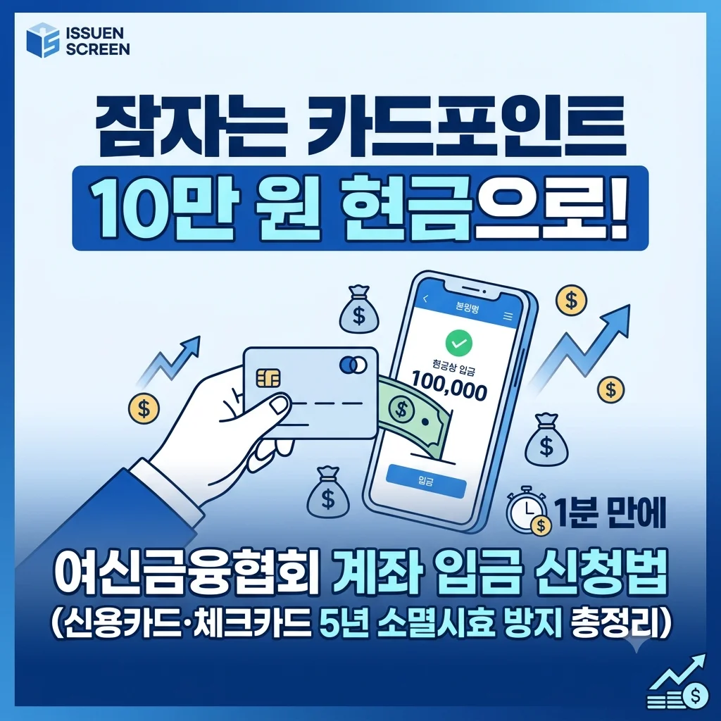 여신금융협회 카드포인트 통합조회 1분 계좌입금 현금화 방법 총정리