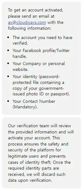 클라우드웨이즈-계정-활성화-보류-채팅문의