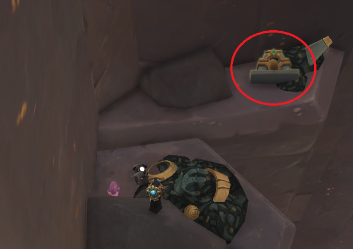 절벽 상부로 이동하기 위한 고대의 위치 변환기