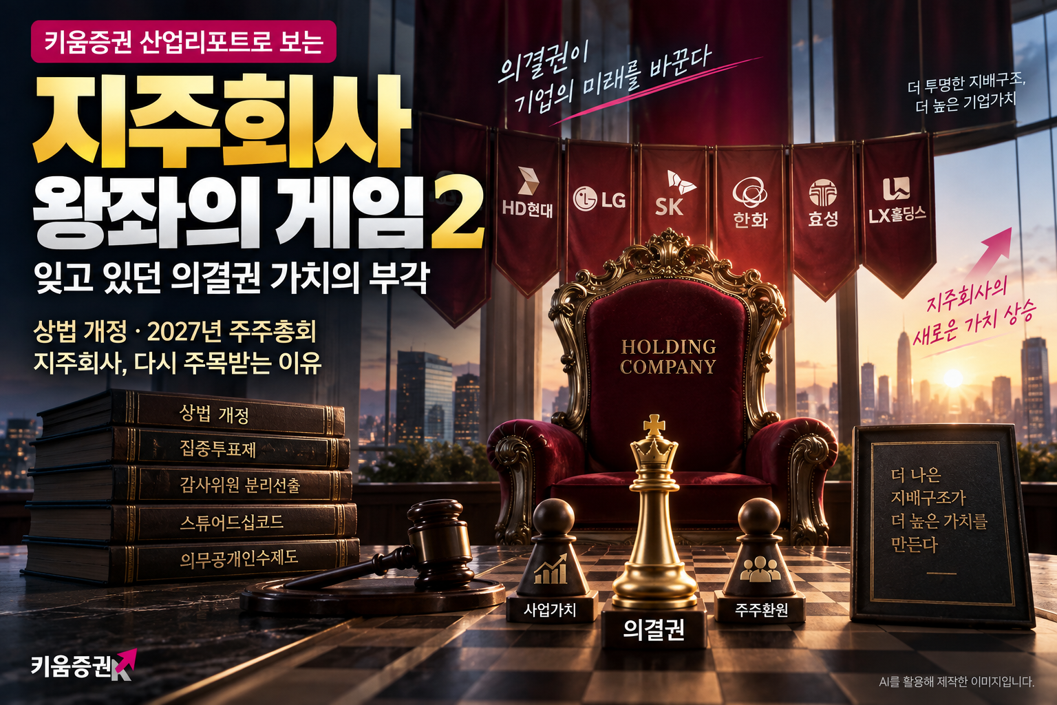 상법 개정과 의결권 가치 상승으로 다시 주목받는 지주회사 산업 전망