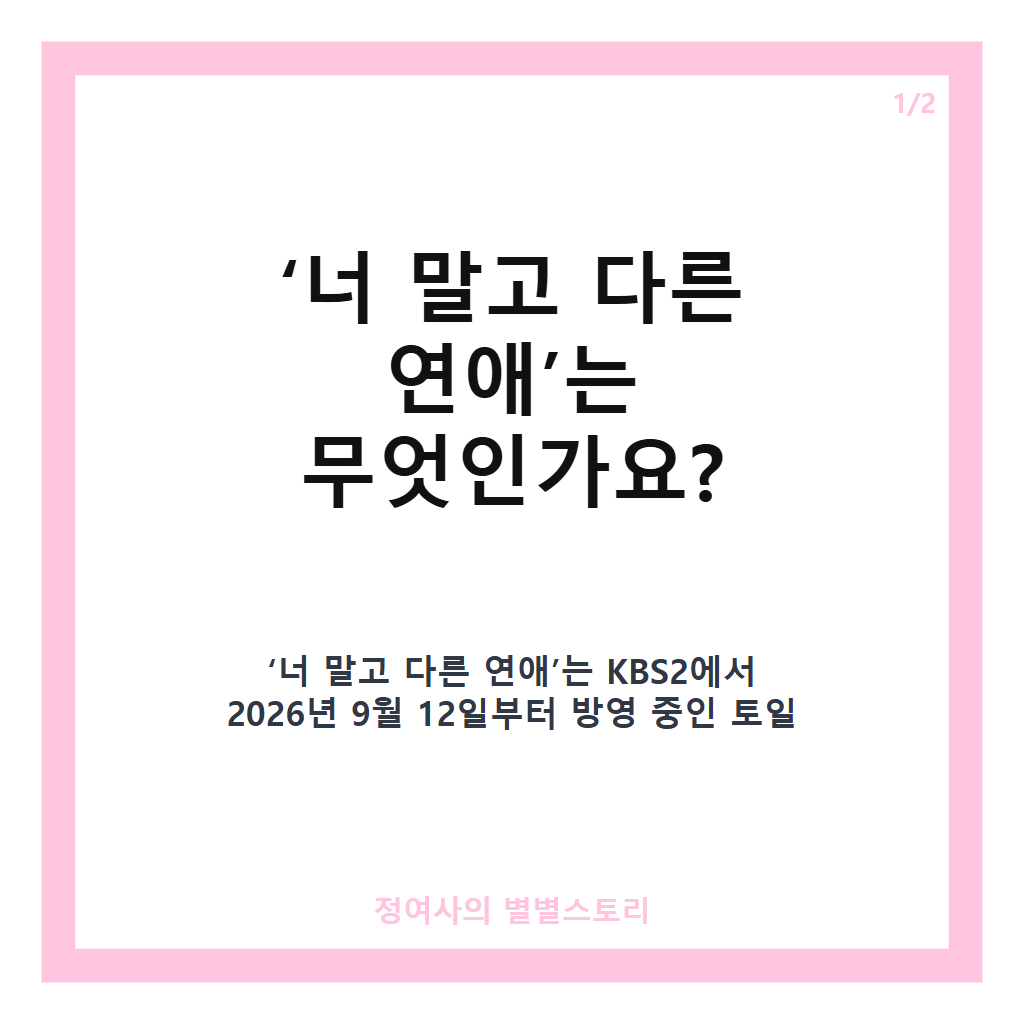 너 말고 다른 연애 10년 차 커플 현실 이별과 심리 변화 집중 분석 카드뉴스 1