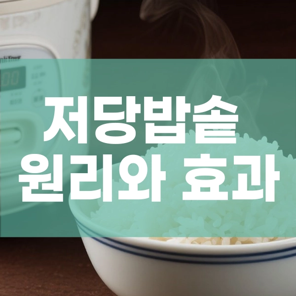 저당밥솥 원리와 효과