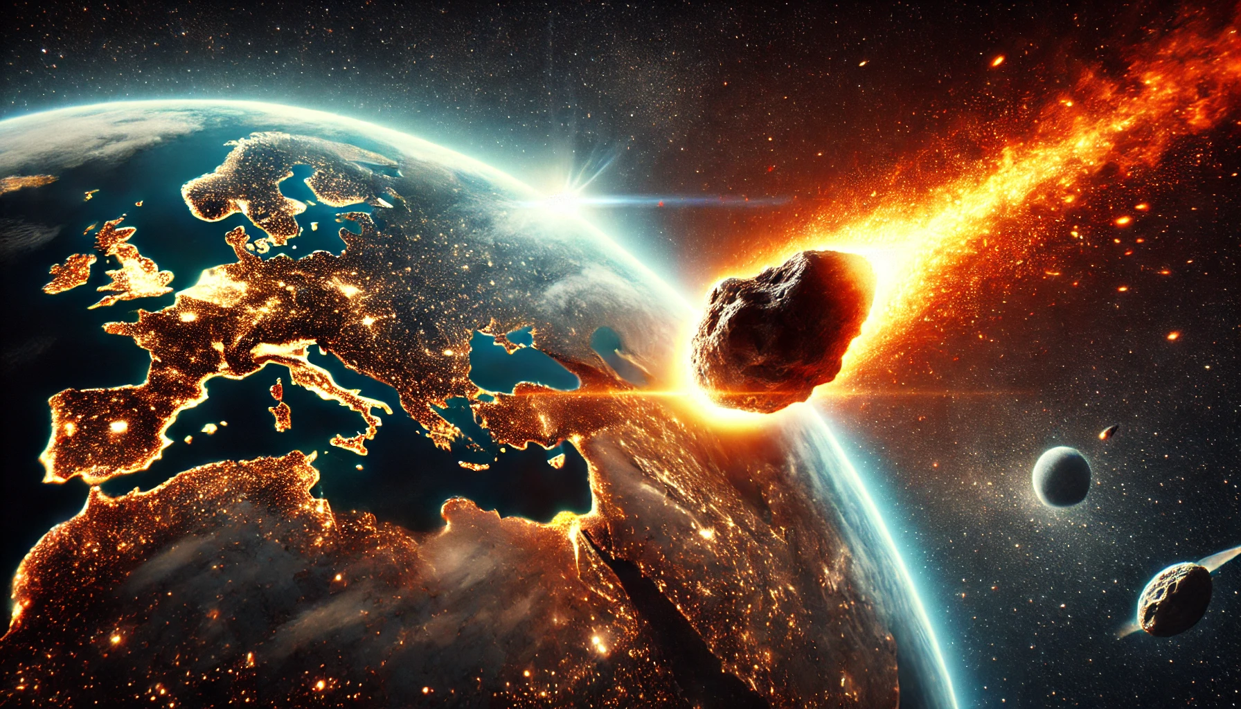 지구로 돌진하는 소행성