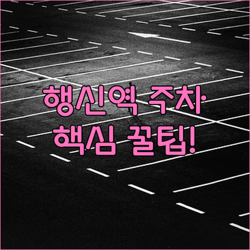 행신역 무인 주차장 결제 방식과 사전..