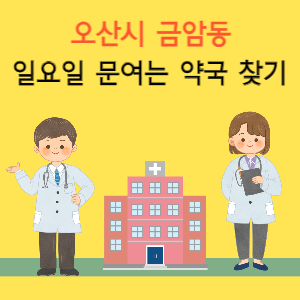 오산시 금암동 근처 일요일 문여는 약국 찾기