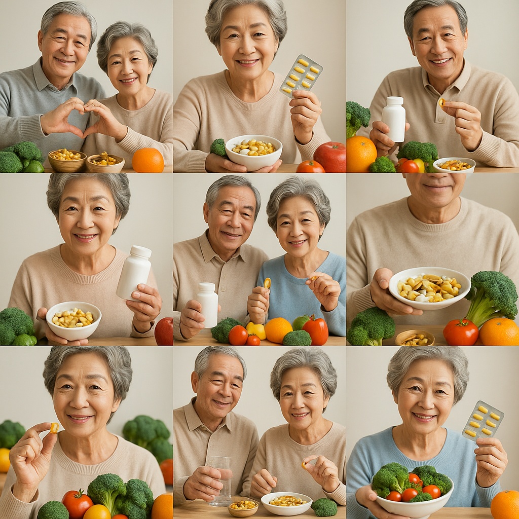 중장년층을 위한 맞춤형 영양소 관련 이미지