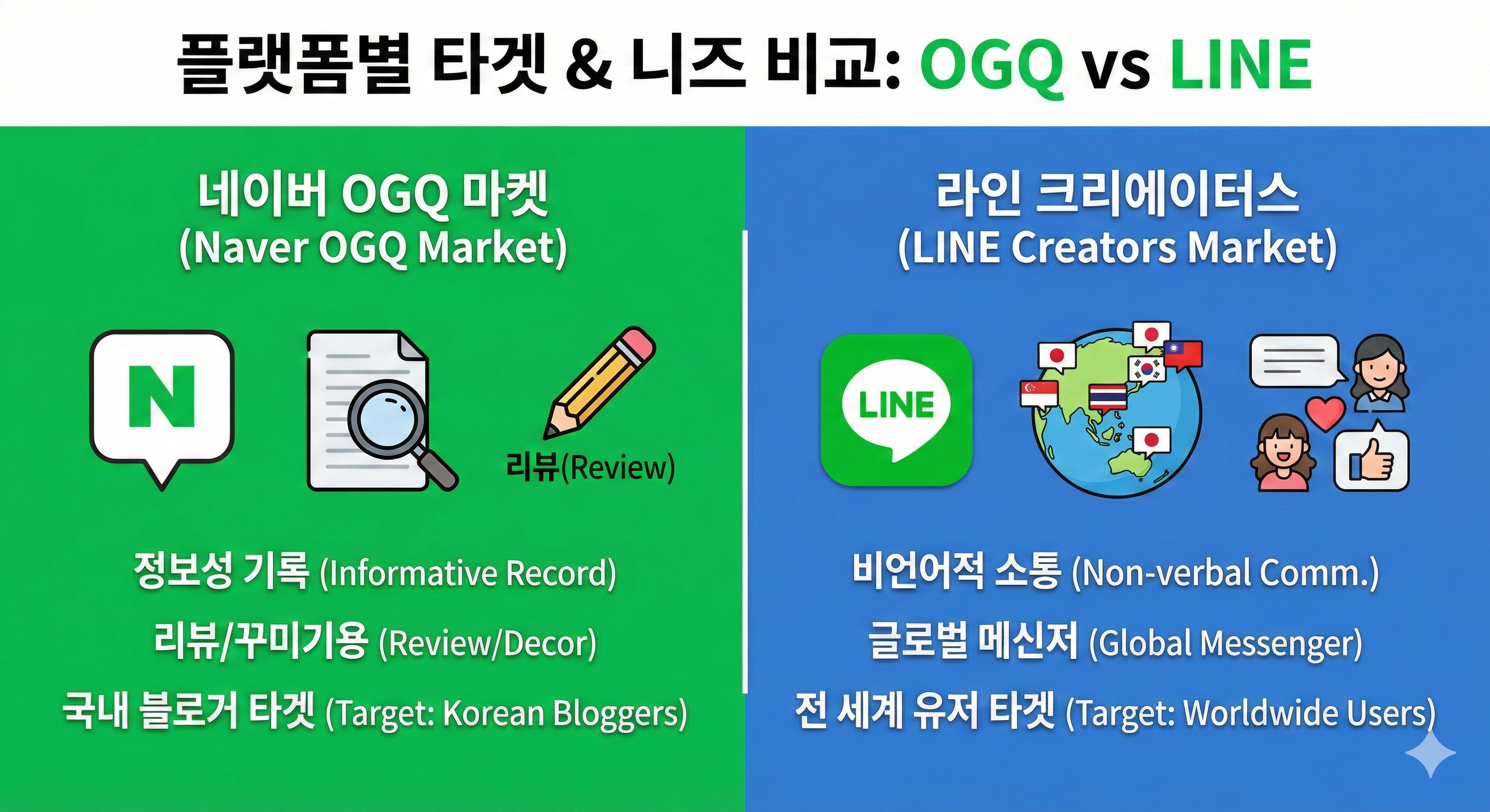 플랫폼별 타켓