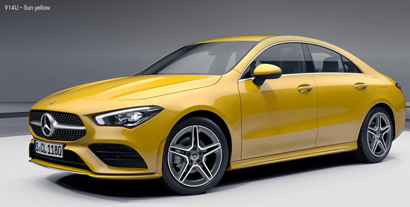 amg cla 45s 색상코드 - Sun yellow(색상 코드 : 914)