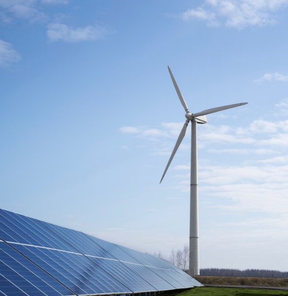 태양광, 풍력발전 시설 사진