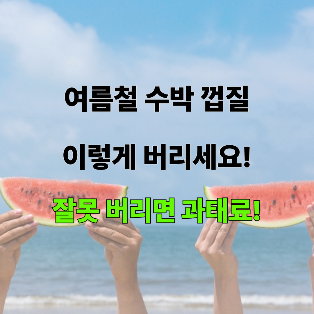수박껍질 분리수거 꿀팁 총정리