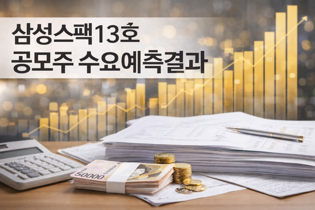 삼성스팩13호 공모주 수요예측 결과 총정리