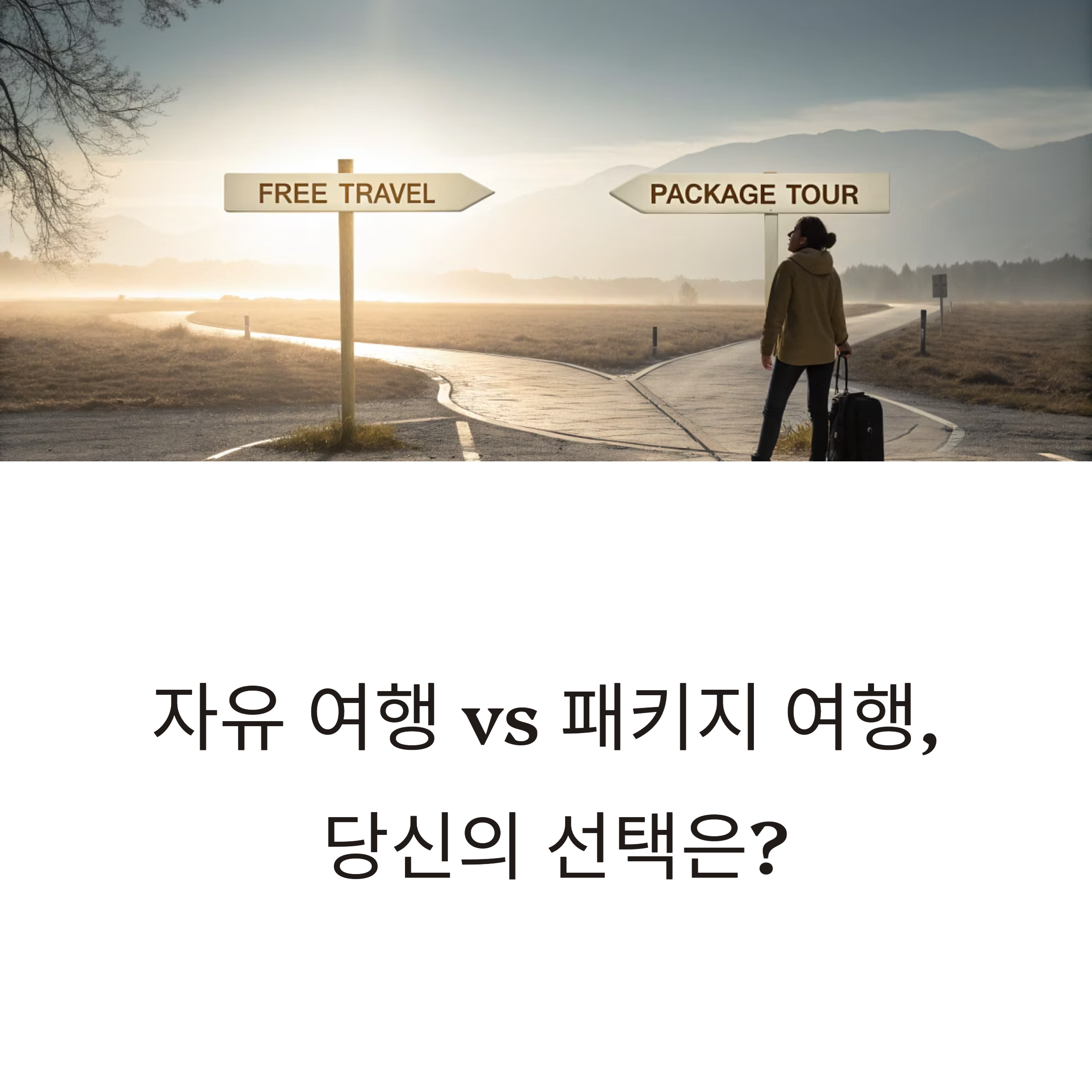 자유 여행과 패키지 여행 장단점 비교