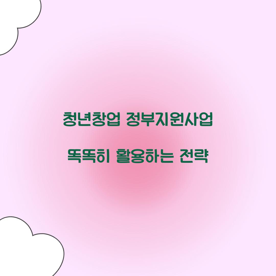 청년창업 정부지원사업