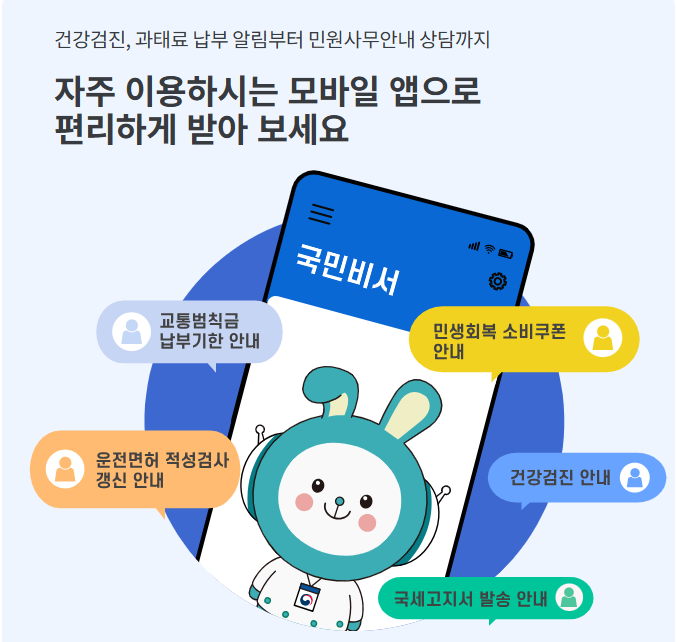 ‘구삐’가 뭐예요? 국민비서 캐릭터와 기능 알아보기