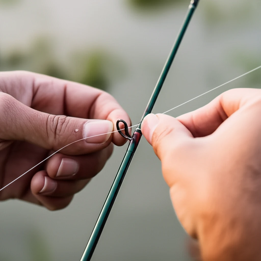 낚시 입문자를 위한 낚시대 낚시줄 완