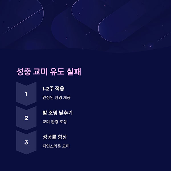 성충 간 교미 유도 실패