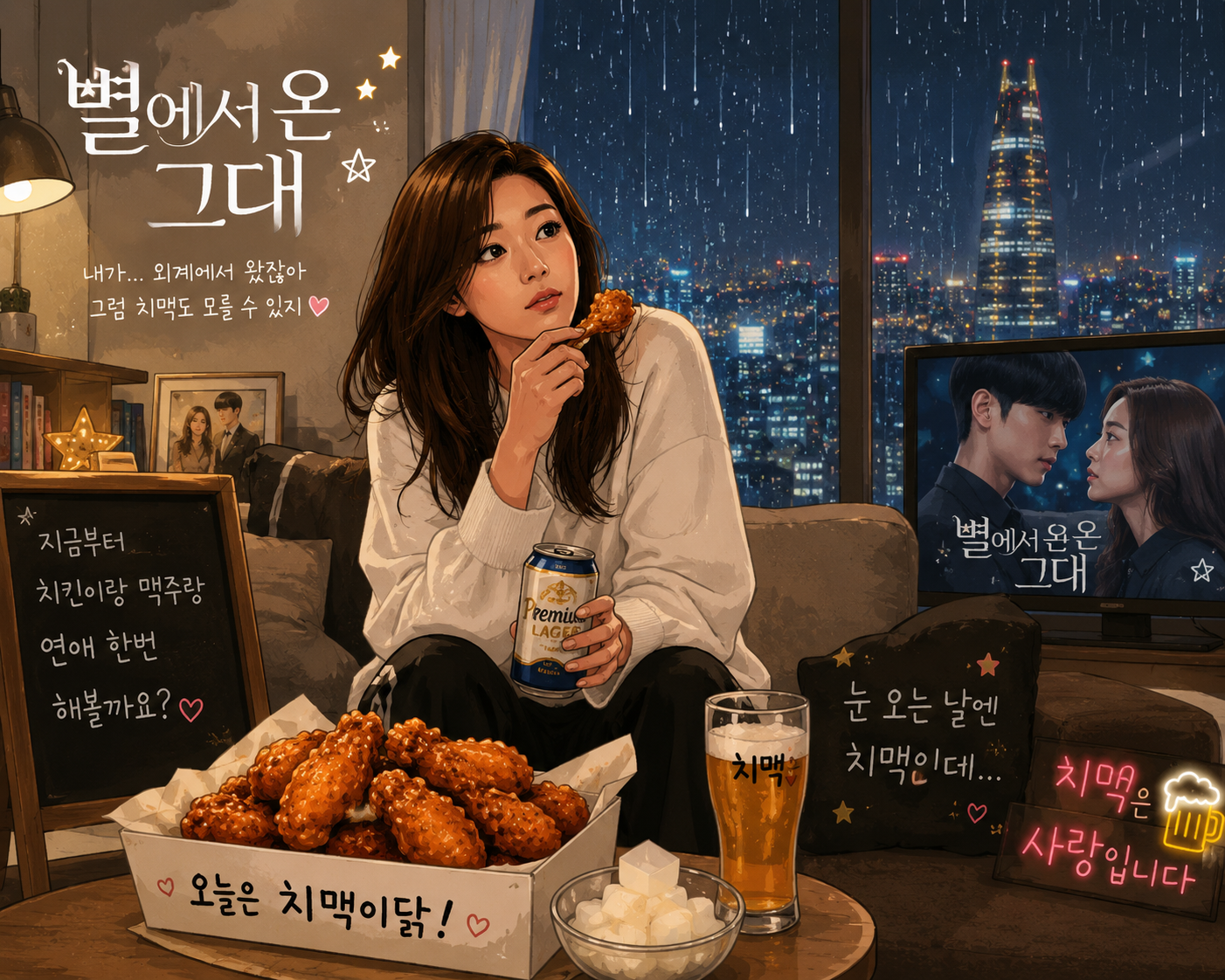 별에서 온 그대 속 치맥